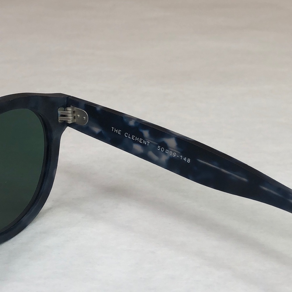 KOMONO sunglasses NEW Clement Matte Indigo Demi blue tortoise round - Picture 11 of 14
